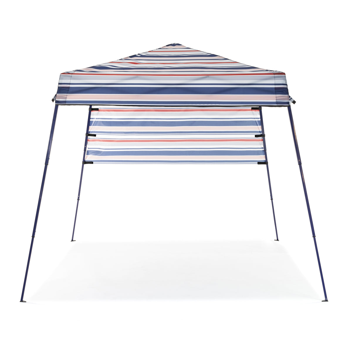 SlumberTrek Tropez Outdoor Beach Gazebo Shelter, Red, White, and Blue (Open Box) - VMInnovations