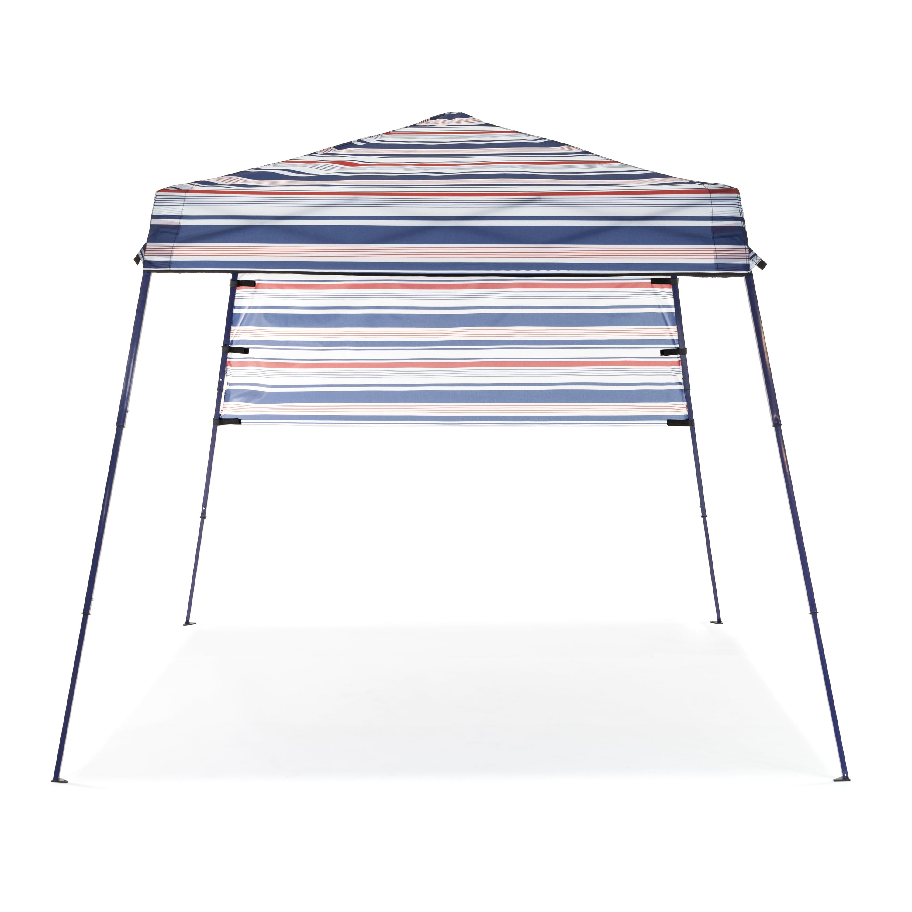 SlumberTrek Tropez Outdoor Beach Gazebo Shelter, Red, White, and Blue (Used) - VMInnovations