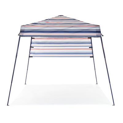 SlumberTrek Tropez Outdoor Beach Gazebo Shelter, Red, White, and Blue (Used) - VMInnovations