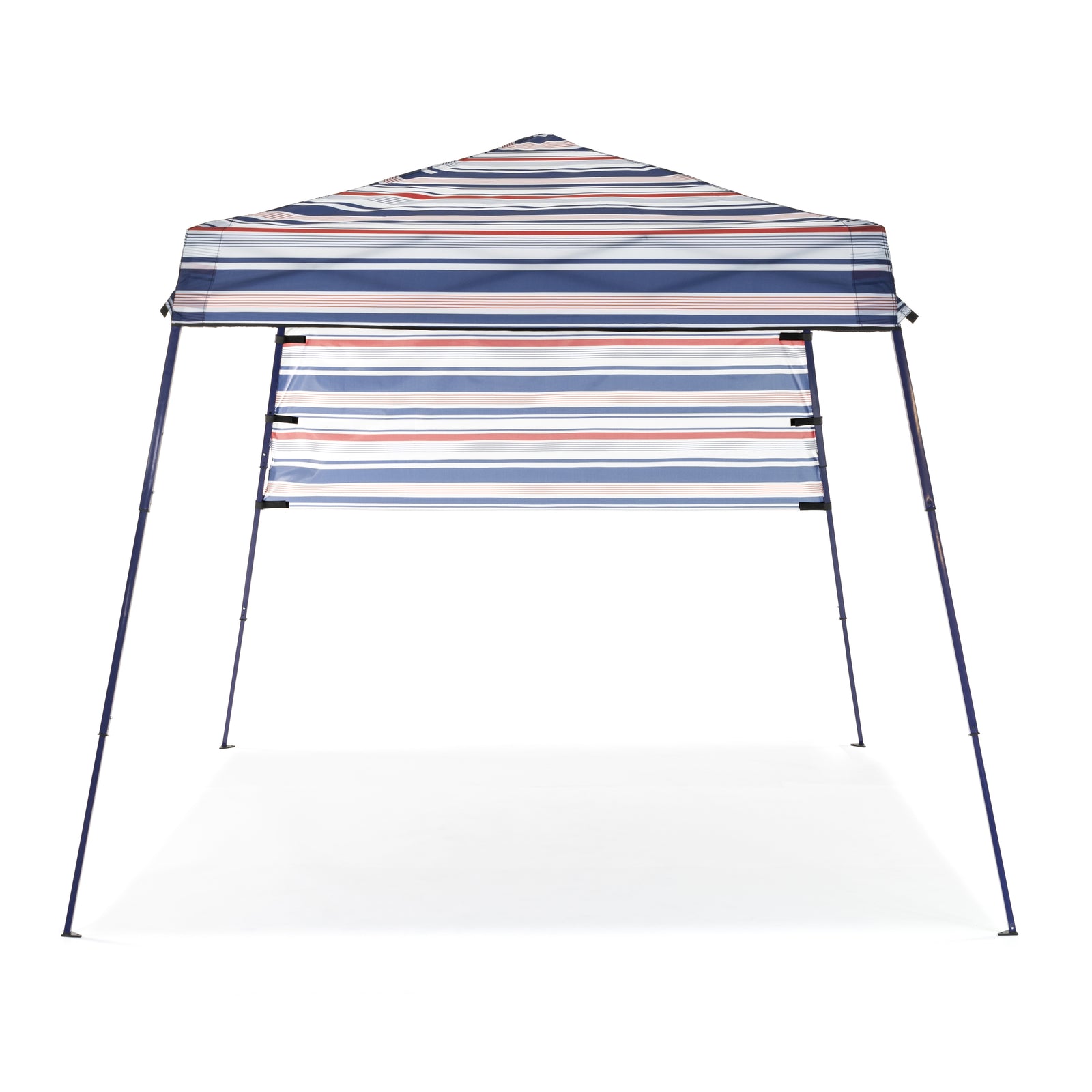 SlumberTrek Tropez Outdoor Beach Gazebo Shelter, Red, White, and Blue (Open Box) - VMInnovations