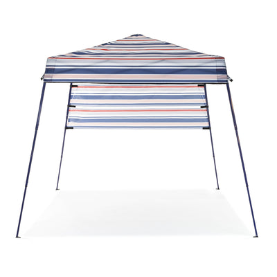 SlumberTrek Tropez Outdoor Beach Gazebo Shelter, Red, White, and Blue (Used)