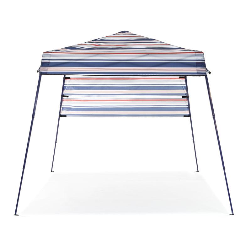 SlumberTrek Tropez Outdoor Beach Gazebo Shelter, Red, White, and Blue (Used)