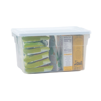 Rubbermaid Classic Clear Stackable 20 Quart Heavy Duty Plastic Storage Bins