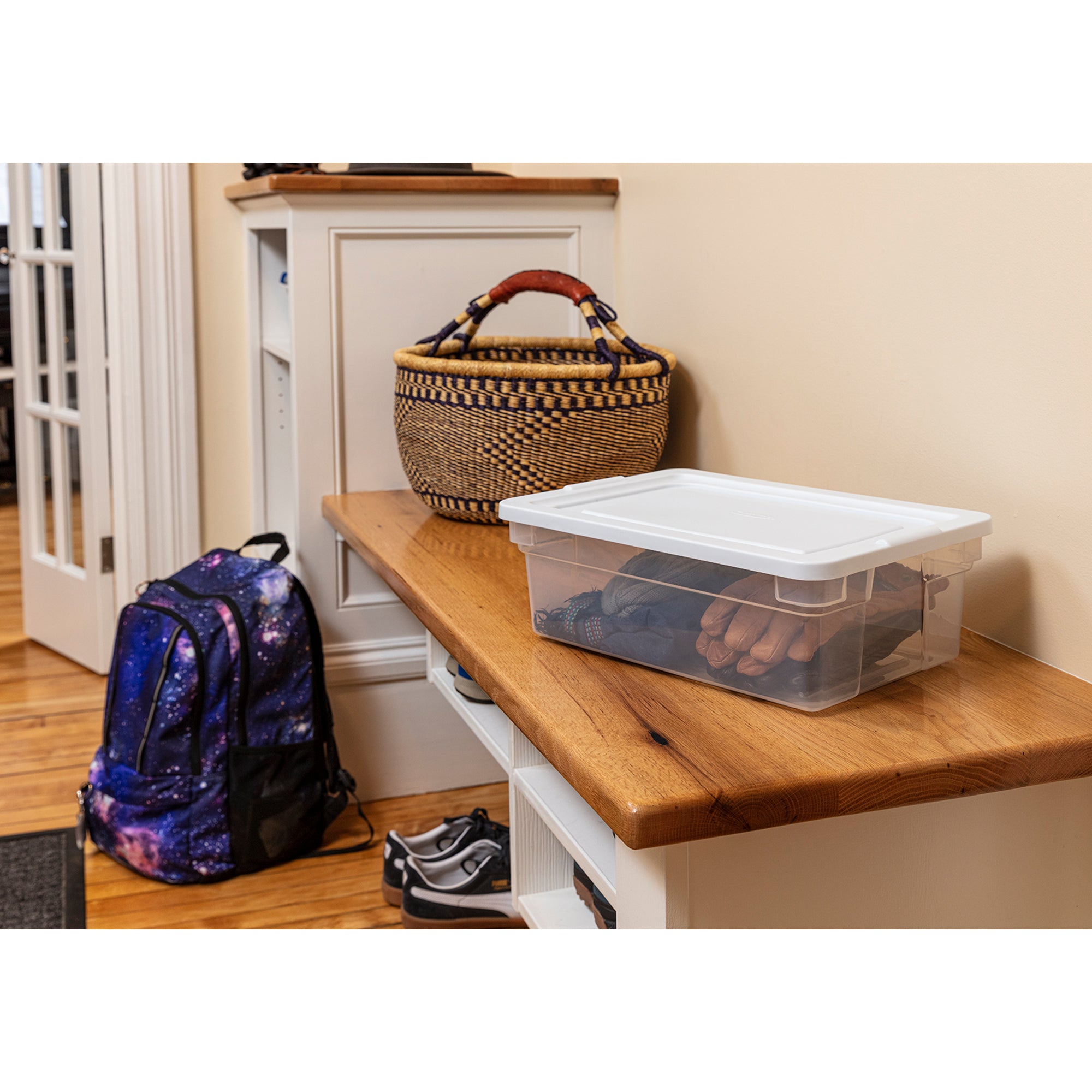 Rubbermaid Classic Clear 12 Qt Stackable Heavy Duty Plastic Storage Bins (Used) - VMInnovations