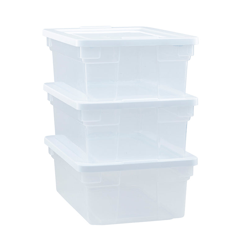 Rubbermaid Classic Clear 12 Qt Stackable Heavy Duty Plastic Storage Bins (Used)