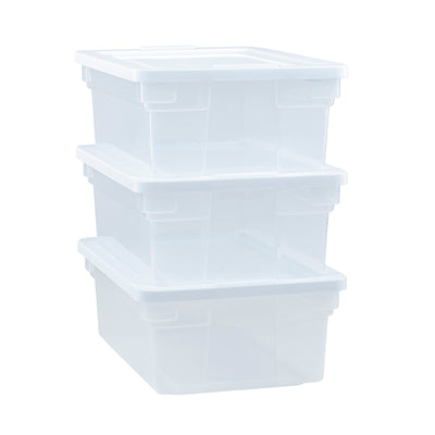 Rubbermaid Classic Clear 12 Qt Stackable Heavy Duty Plastic Storage Bins (Used) - VMInnovations