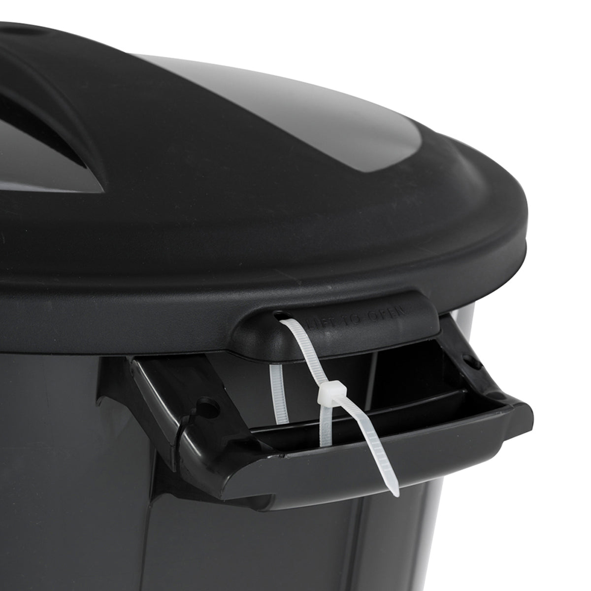 United Solutions 20 Gal Waste Container w/ Click Lock Lid, Black (2 Pack) (Used)