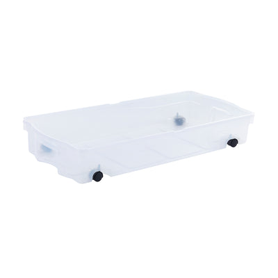 Rubbermaid 70 Qt Under Bed Wheeled Storage Boxes with Dual Hinged Lids (2 Pack)