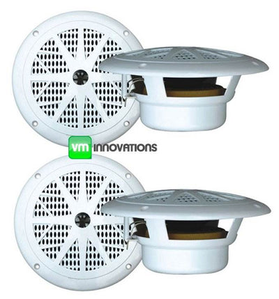 4) PYLE PLMR61W 6.5" 240W Marine/Boat Car Audio Full Range Waterproof Speakers