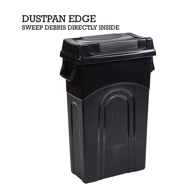 United Solutions 23 Gallon Highboy Kitchen Recycling Bin with Swing Lid, Black - VMInnovations