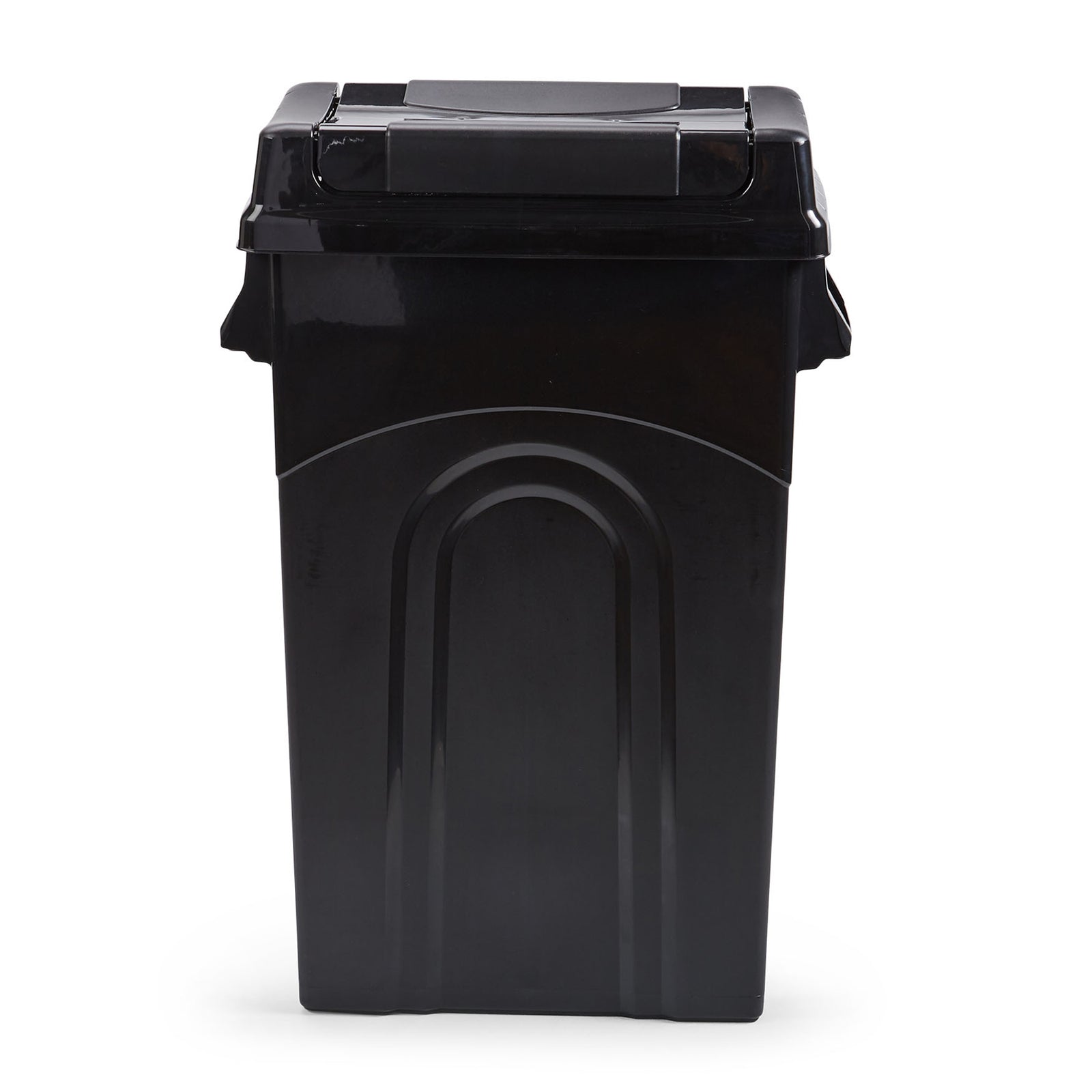 United Solutions 23 Gallon Highboy Kitchen Recycling Bin with Swing Lid, Black - VMInnovations
