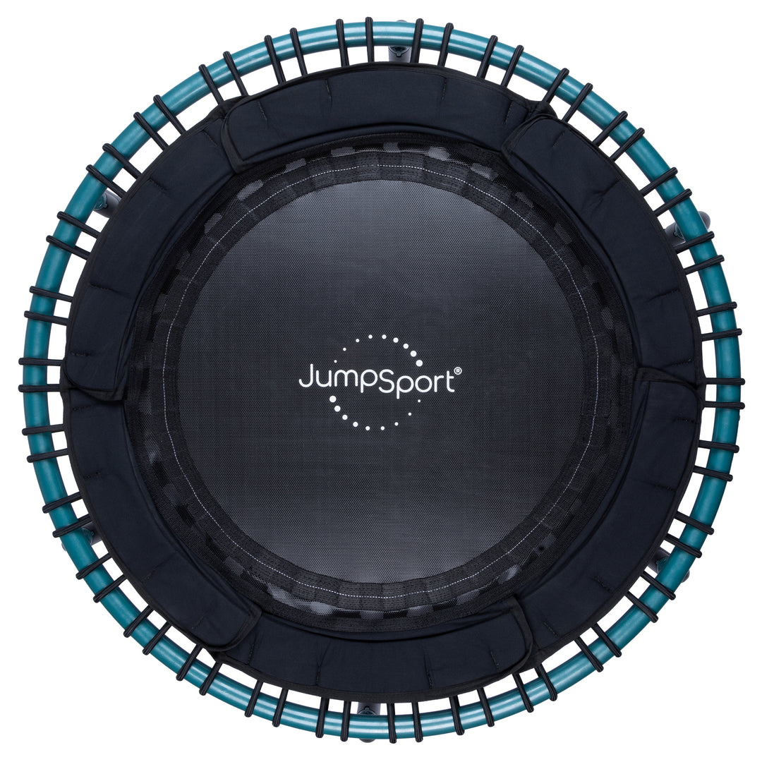 JumpSport 250 Workout Rebounder for Adults, 39" Mini Fitness Trampoline, Teal - VMInnovations