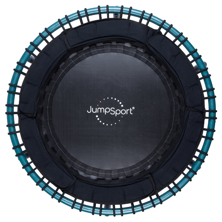 JumpSport 250 Workout Rebounder for Adults, 39" Mini Fitness Trampoline, Teal - VMInnovations