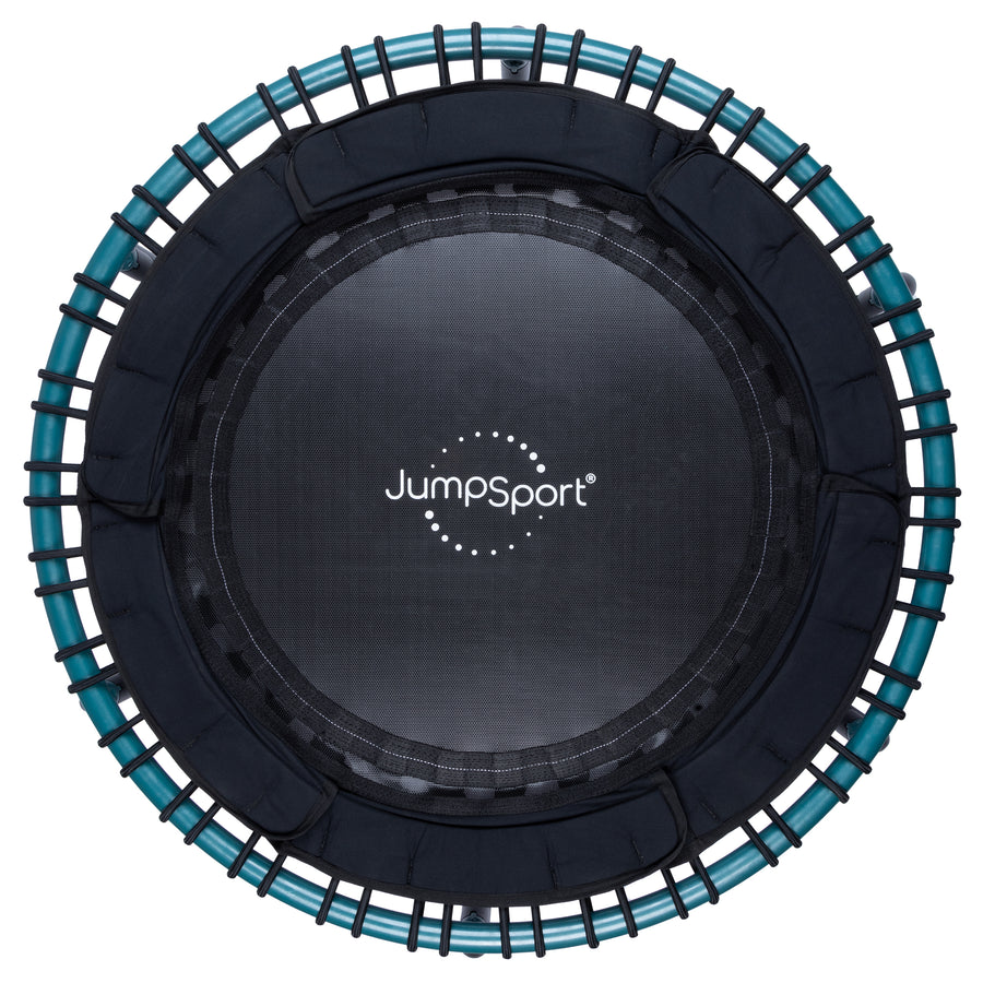 JumpSport 250 Workout Rebounder for Adults, 39" Mini Fitness Trampoline, Teal - VMInnovations