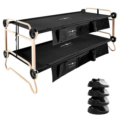Disc-O-Bed Large Cam-O-Bunk Benchable Bunk Double Cot w/ No Slip Pads (4 Pack)