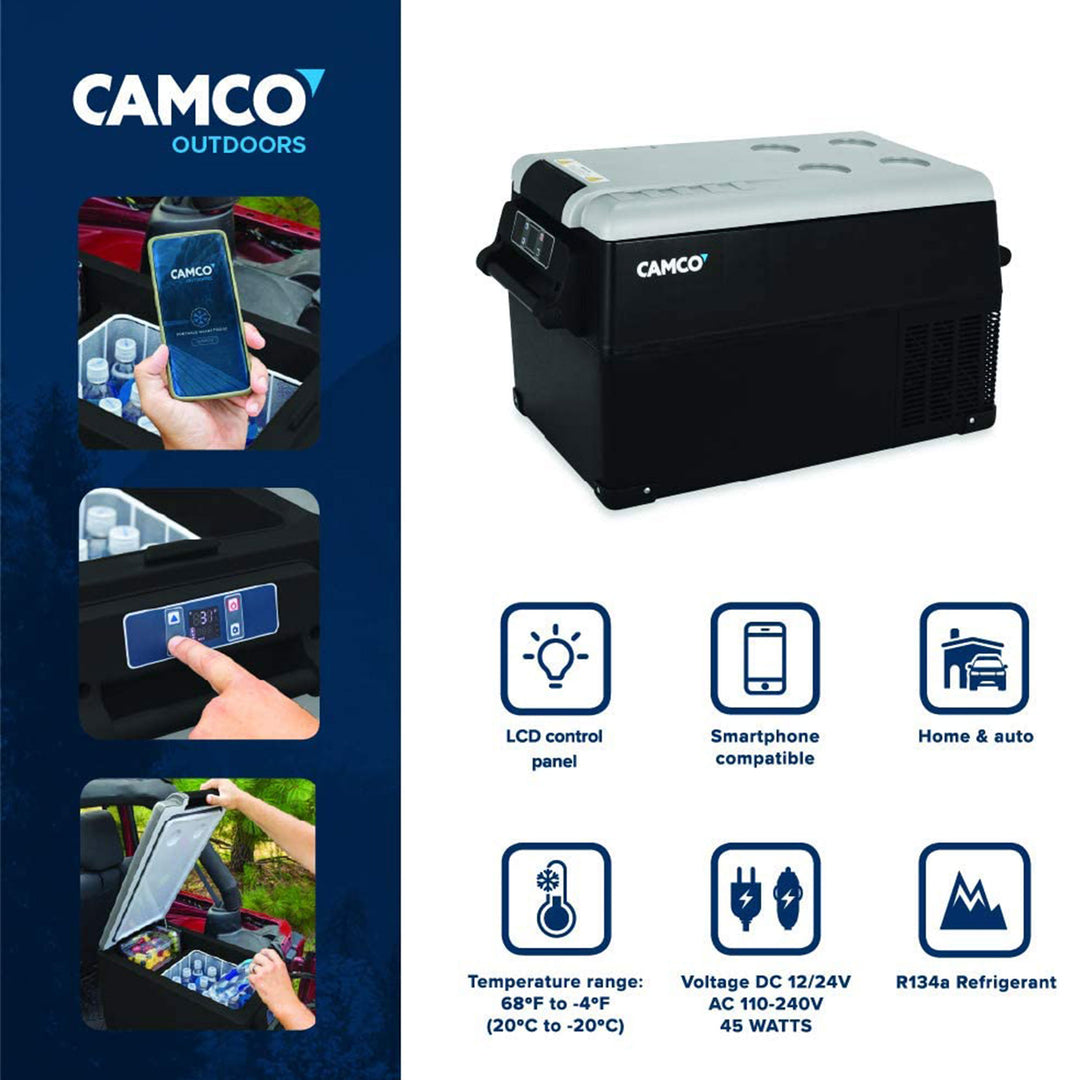 35L Compact Portable Refrigerator/Freezer with LCD Control Panel (Open Box) - VMInnovations