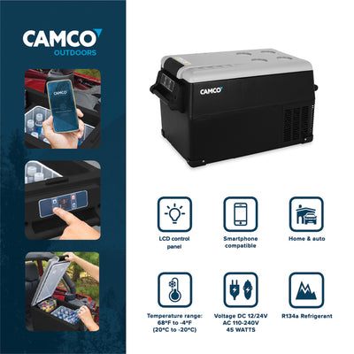 35L Compact Portable Refrigerator/Freezer with LCD Control Panel (Open Box) - VMInnovations