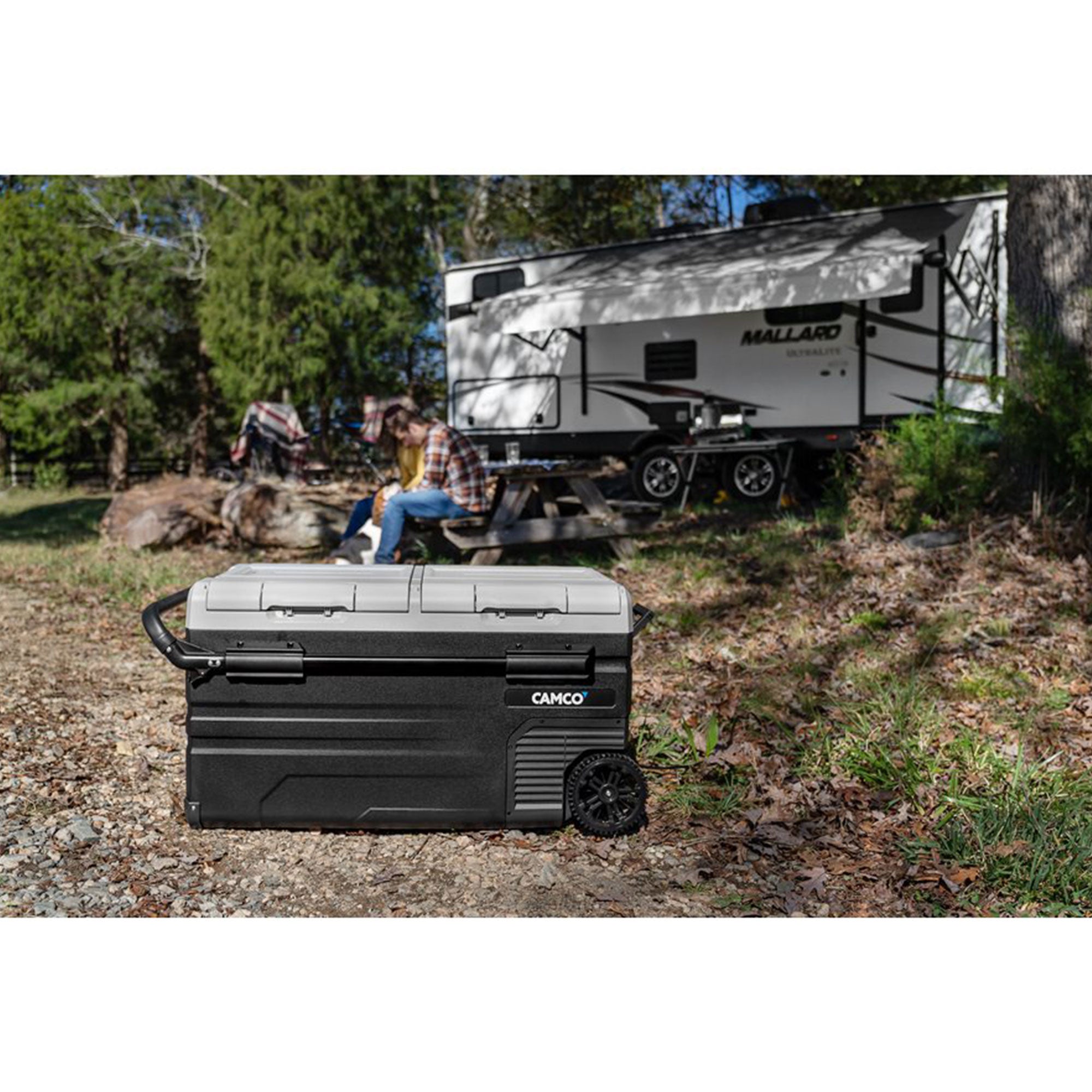 Camco CAM-950 95L Portable Compact Refrigerator w/Dual Zone Cooling (Open Box) - VMInnovations