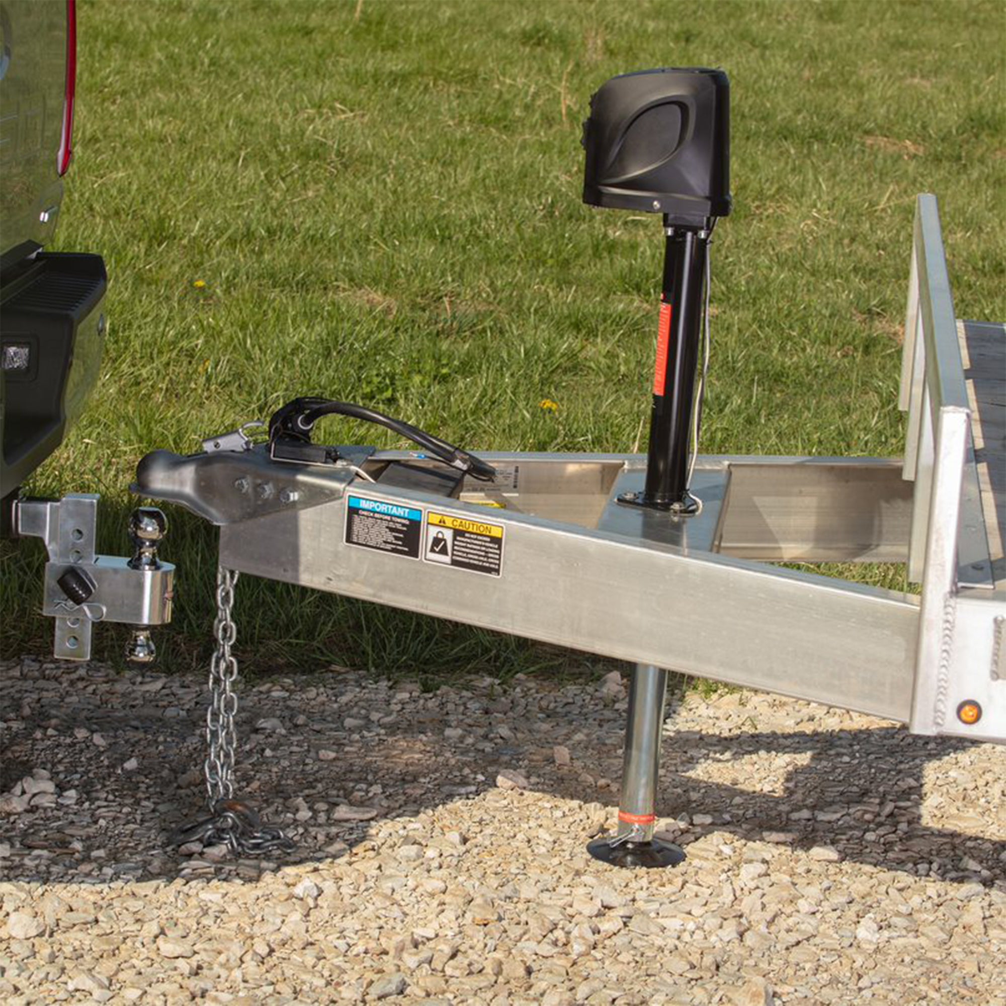 Uriah 12V Electric Trailer Jack w/Hard Wire Connection, 3500 Pound Capacity - VMInnovations