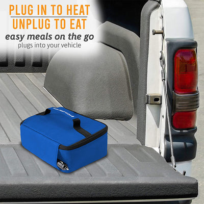 HotLogic Mini Portable Thermal Food Warmer for Home, Office, and Travel, Blue