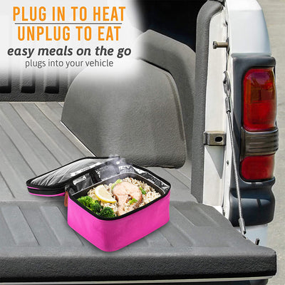 HotLogic 16801175-PK-B Food Warming & Cooking Lunch Bag Tote Plus 12V, Pink
