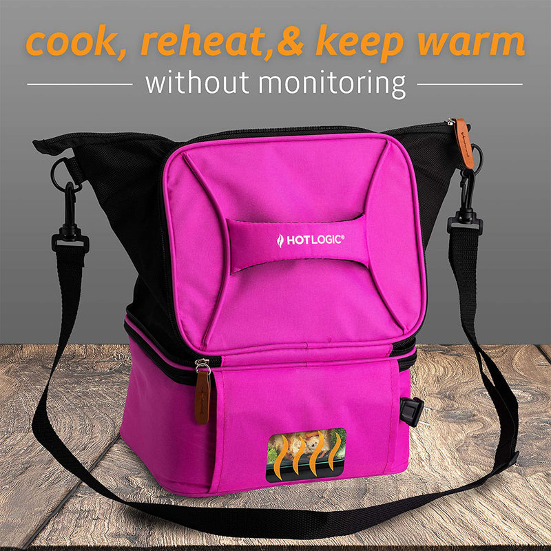 HotLogic 16801175-PK-B Food Warming & Cooking Lunch Bag Tote Plus 12V, Pink