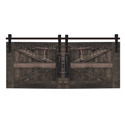 Farmhouse 48 Inch Coffee Table with Sliding Barn Doors (Open Box) - VMInnovations