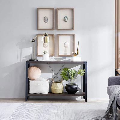 46 Inch 2-Tier Console Sofa Hallway Entryway Accent Table (Open Box) - VMInnovations