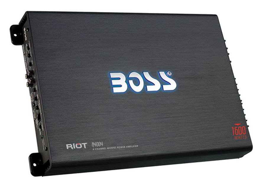 NEW BOSS R4004 1600W 4-Channel RIOT Car Audio Power Amplifier Amp +  Sub Remote