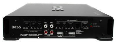NEW BOSS R4004 1600W 4-Channel RIOT Car Audio Power Amplifier Amp +  Sub Remote