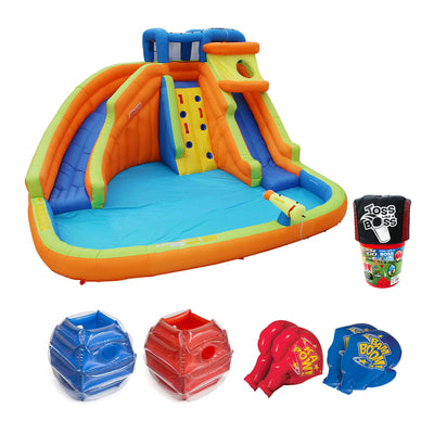 Banzai Summer Fun Pack with Water Park, Jumbo Lawn Pong, & Battle Bop Combo Set