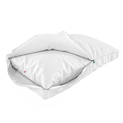 Sleepgram Bed Support Sleeping Pillow with Cover, Queen Size, White (2 Pack)