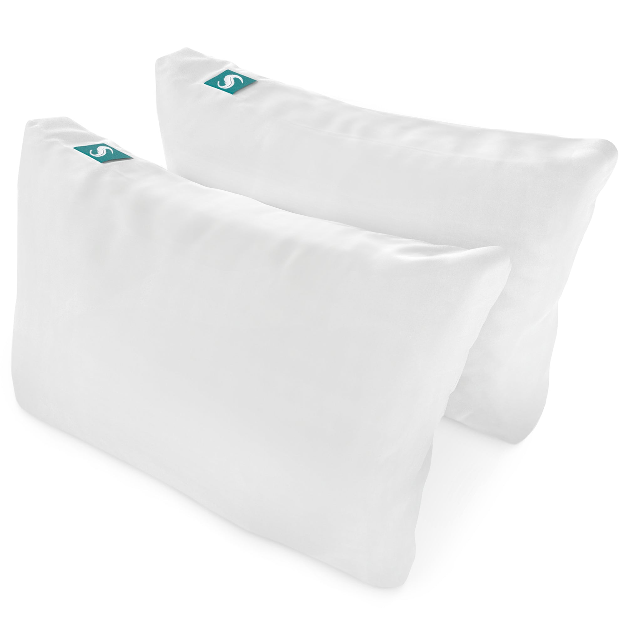 Sleepgram Bed Support Sleeping Pillow with Cover, Queen Size (2 Pack) (Used)