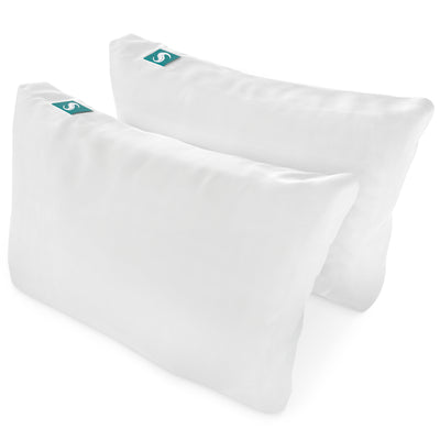 Sleepgram Bed Support Sleeping Pillow with Cover, Queen Size (2 Pack) (Used)