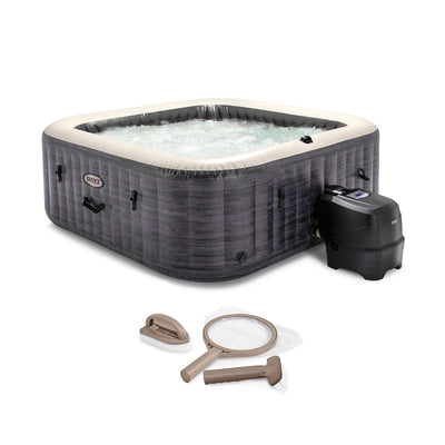 Intex Plus Inflatable Square Hot Tub Spa w/Maintenance Accessory Kit (Used)