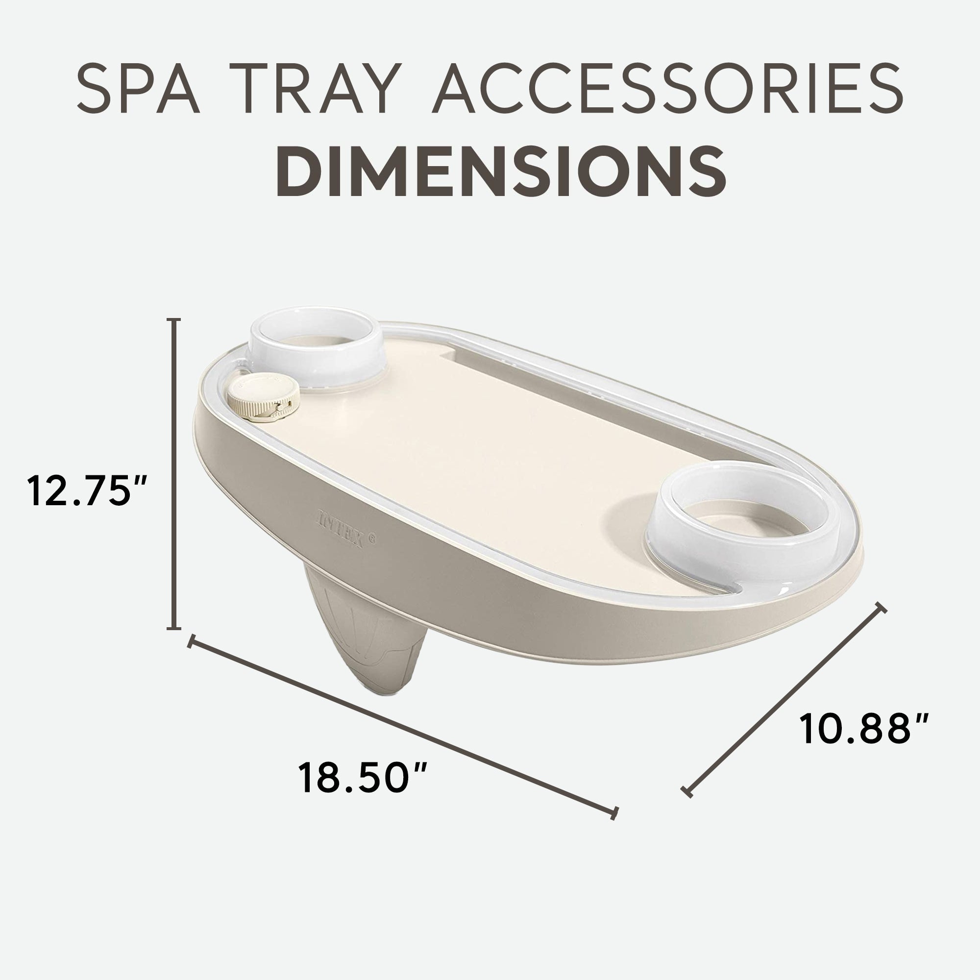 Intex PureSpa Plus Greystone Inflatable Hot Tub, 94x28", w/ Tablet & Phone Tray