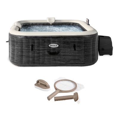 Intex PureSpa Plus Inflatable Square Hot Tub Spa with Maintenance Accessory Kit - VMInnovations