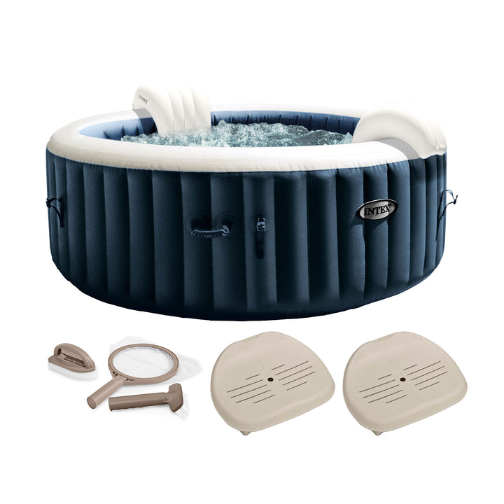 Intex PureSpa Plus Portable Inflatable Hot Tub with Maintenance Kit and 2 Seats