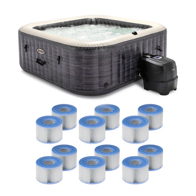 Intex PureSpa Plus Greystone Hot Tub, 94 x 28", w/ S1 Filter Cartridge (12 Pack)