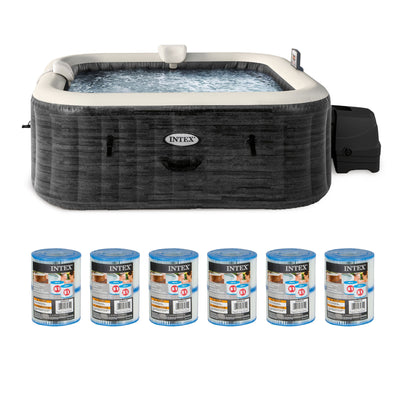 Intex PureSpa Plus Greystone Hot Tub, 94 x 28", w/ S1 Filter Cartridge (12 Pack) - VMInnovations