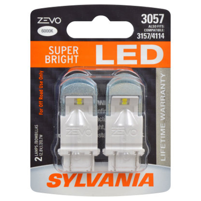 Sylvania 3057LED.BP2 Zevo White LED Replacement Running Light Mini Bulb, 2 Pack