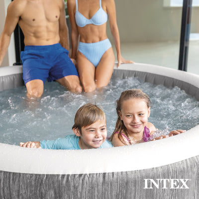 Intex PureSpa Plus Inflatable Bubble Jet Hot Tub with Non-Slip Seats, (2 Pack) - VMInnovations