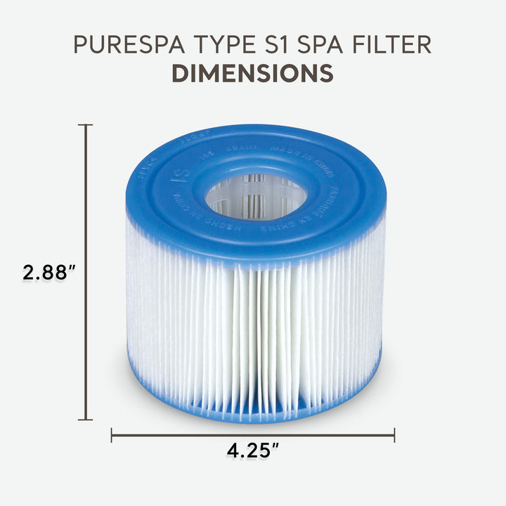 Intex PureSpa Plus Inflatable Bubble Jet Hot Tub & Replacement Filters (8 Pack)