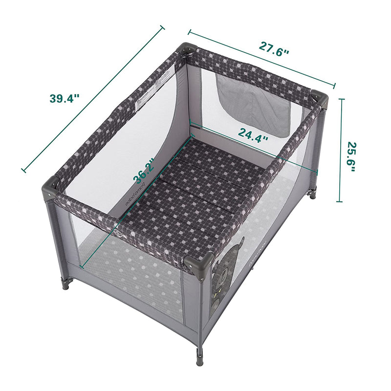 Pamo Babe Enclosed Baby Playpen Crib with Mattress and Carry Bag (Open Box)