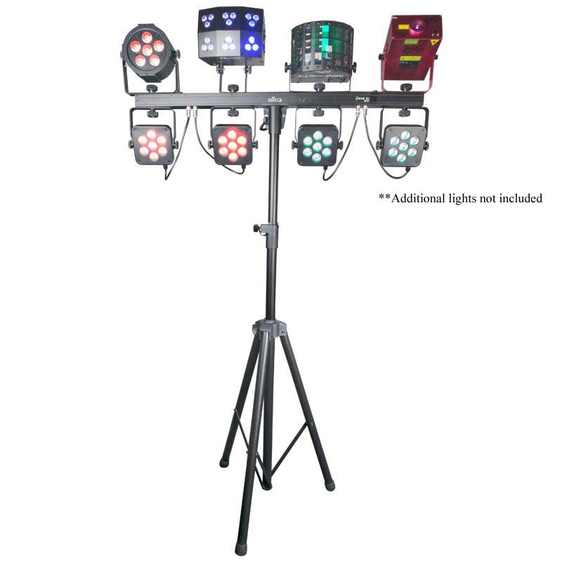 2) Chauvet DJ 4BAR TRI USB LED DMX Wash Light Bar Systems w/ Stands + Travel Bag