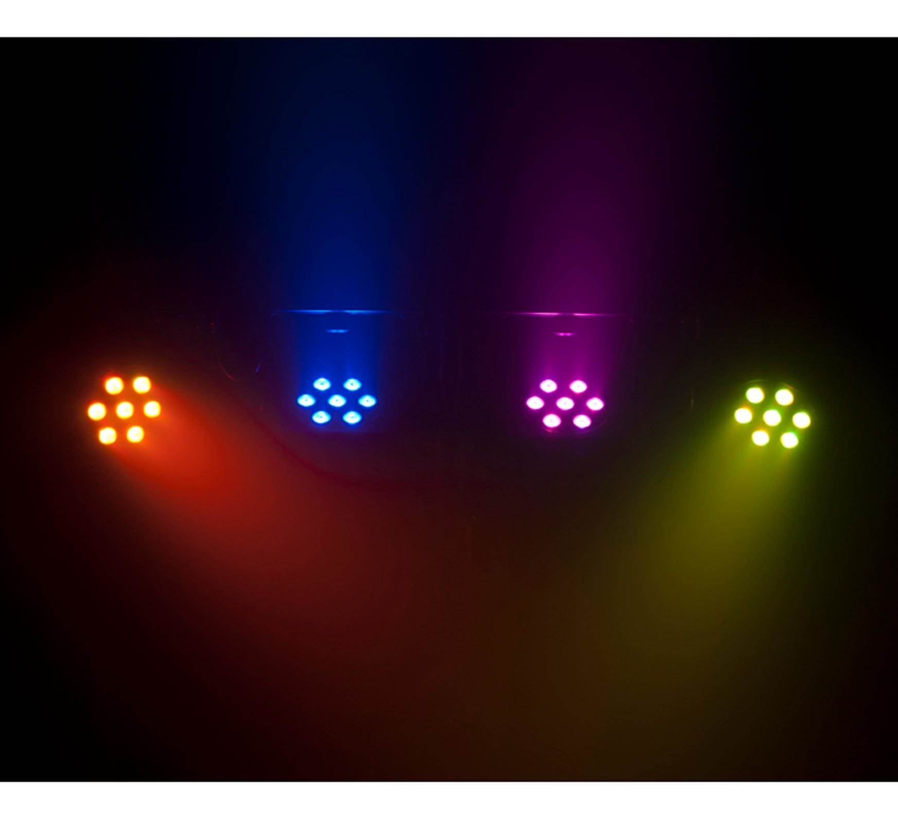 2) Chauvet DJ 4BAR TRI USB LED DMX Wash Light Bar Systems w/ Stands + Travel Bag