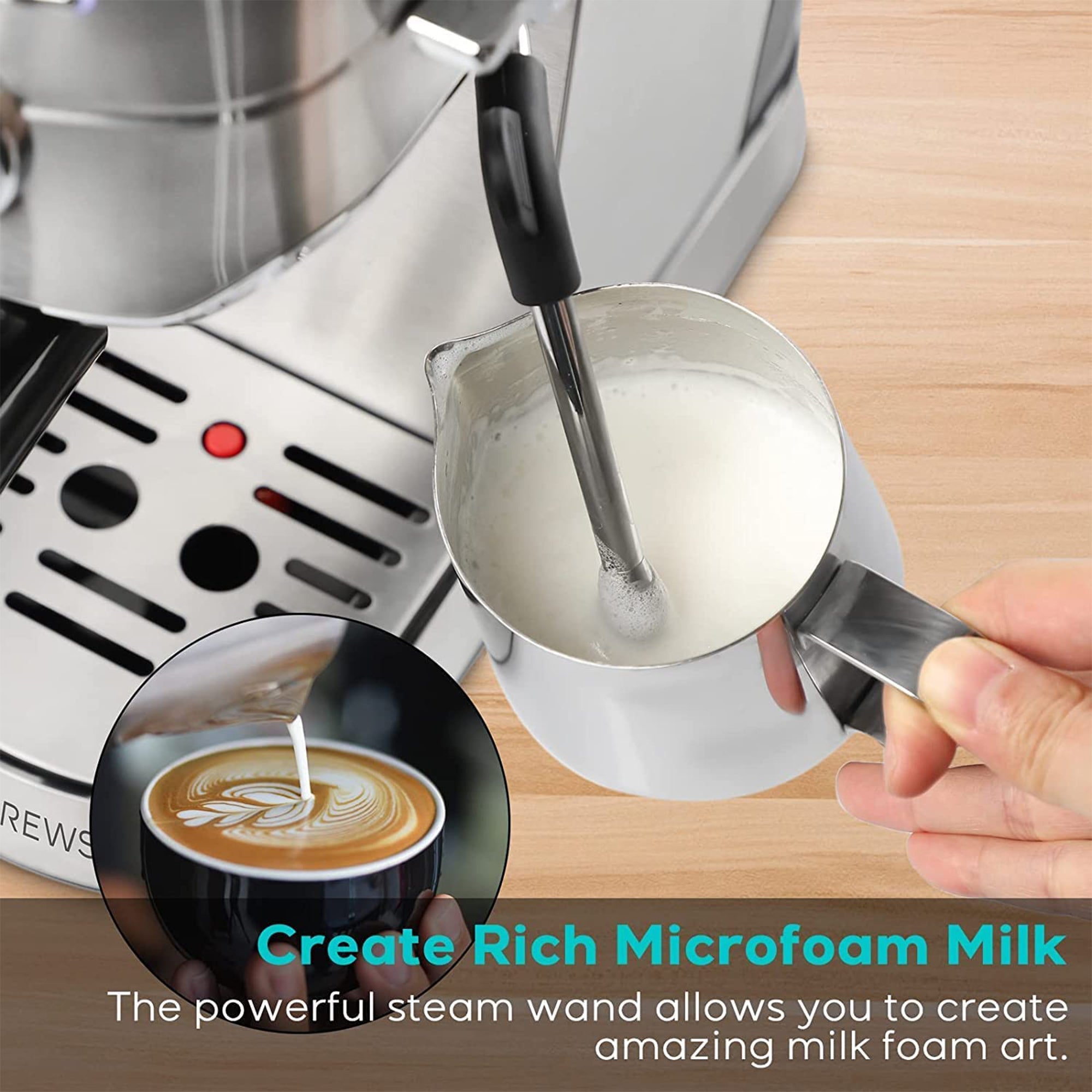 Sincreative Casabrews 20 Bar Brushed Stainless Steel Espresso Machine (Open Box) - VMInnovations
