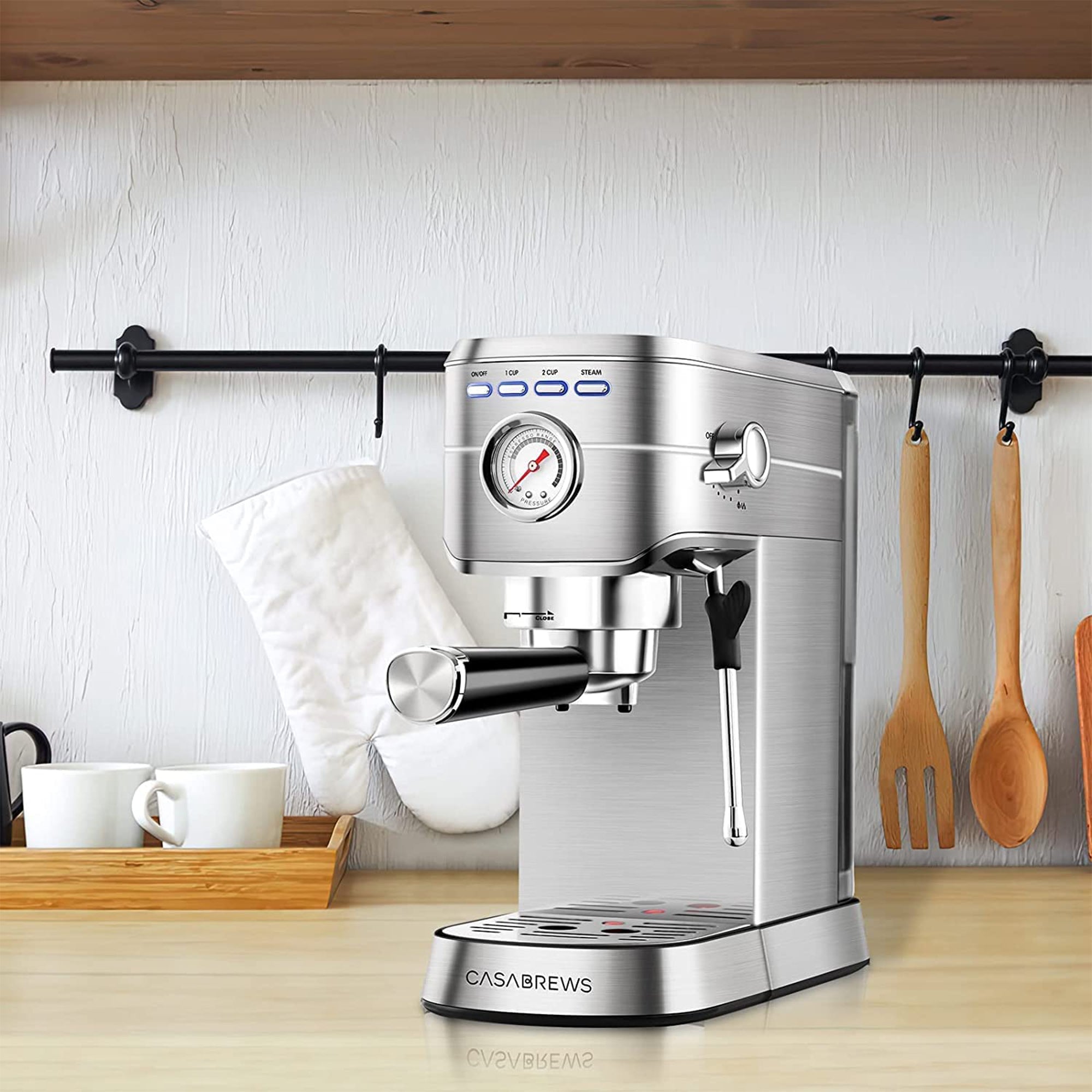 Sincreative Casabrews 20 Bar Brushed Stainless Steel Espresso Machine (Open Box) - VMInnovations
