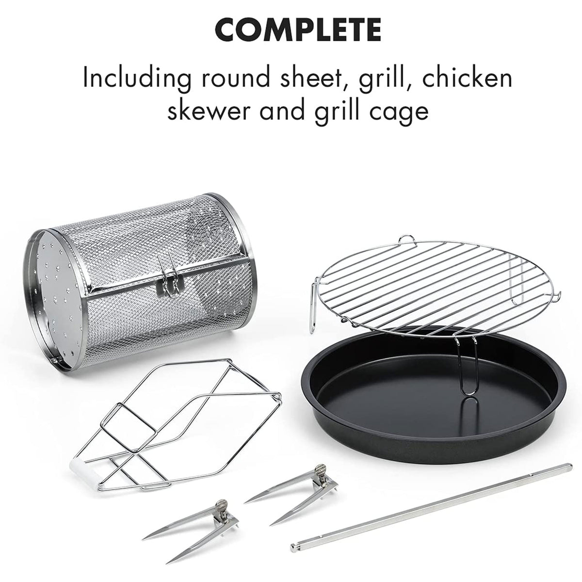 Klarstein VitAir Turbo Hot Air Fryer w/ Versatile 9.6 Quart Cooking Chamber, Red