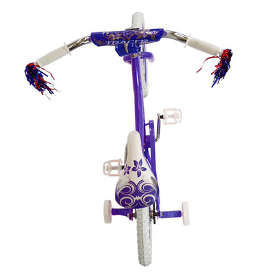 TRACER 16In Hi-Ten Steel Framed Kids Bike w/ Training Wheels, Purple (For Parts) - VMInnovations
